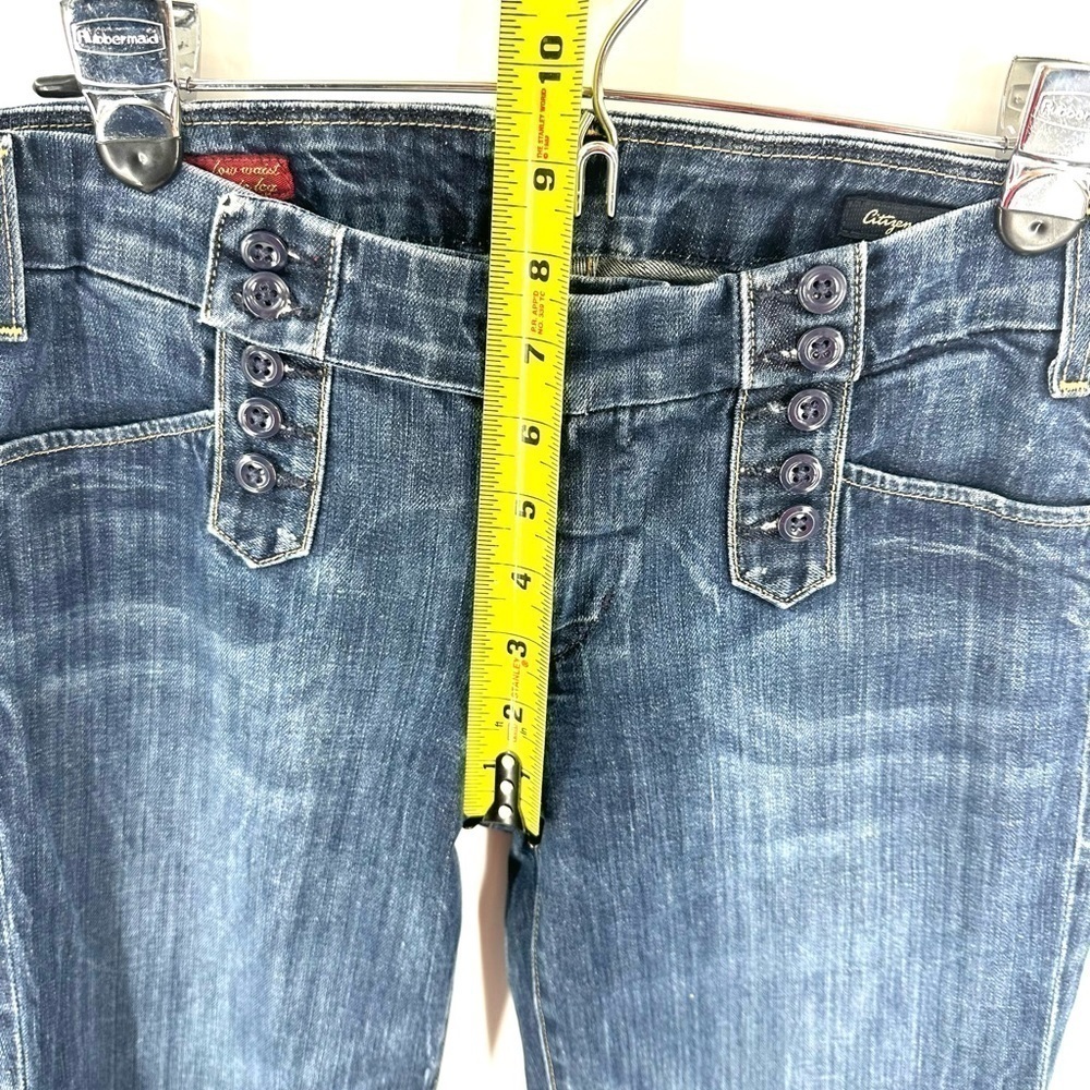 Citizens Of Humanity Jeans Womens 29 Wide Leg Flare Cadet #008 Stretch Low Rise - Picture 12 of 14